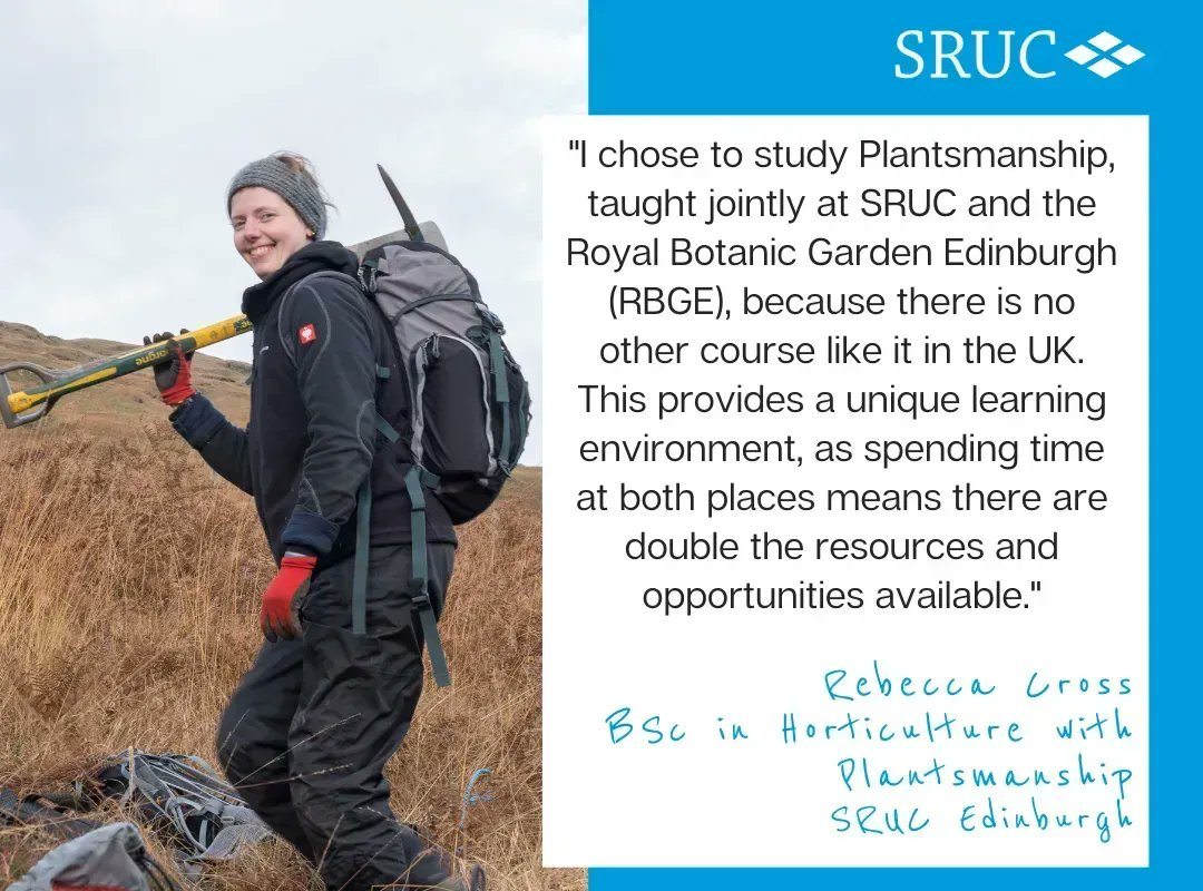 SRUC's tweet photo. As a child, Becky Cross was home-educated and grew up with nature as her classroom. Graduating with a BSc in Horticulture with Plantsmanship, Becky is now part of the horticultural team at Dunvegan Castle &amp; Gardens on the Isle of Skye. #SRUCGraduation https://t.co/DR1JZ2Fkjb