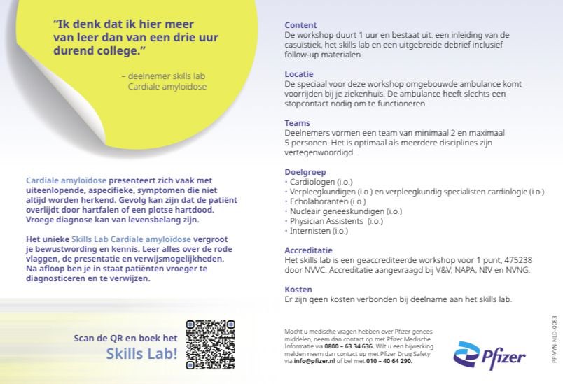 CongresReporter's tweet photo. Leer alles over de rode vlaggen, de presentatie en verwijsmogelijkheden van cardiale #amyloidosis in dit unieke Skills Lab. #ESCCongress https://t.co/BDCldhNyo7