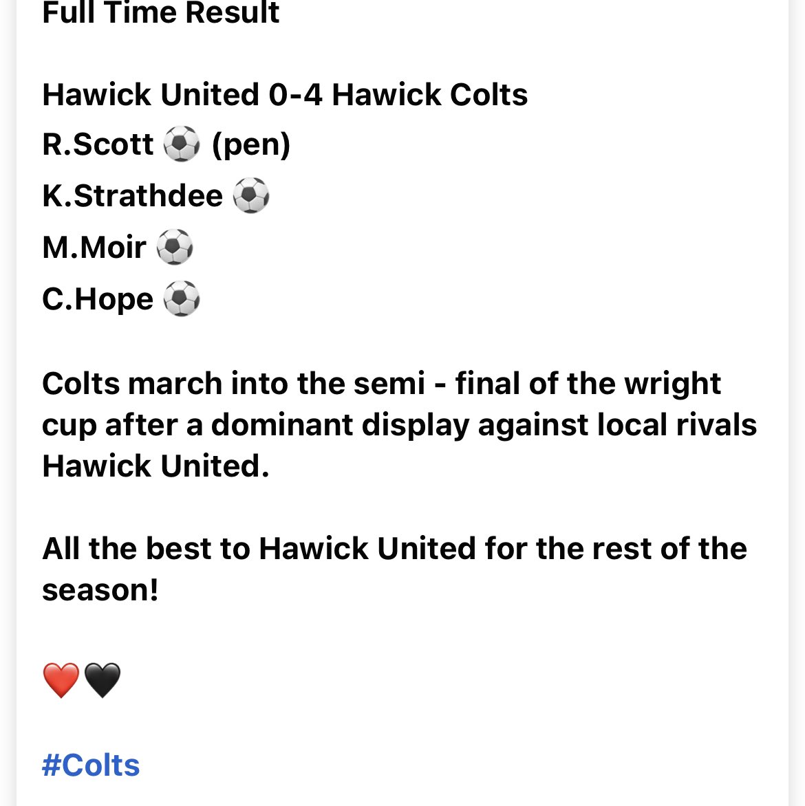 Hawick Colts AFC tweet media