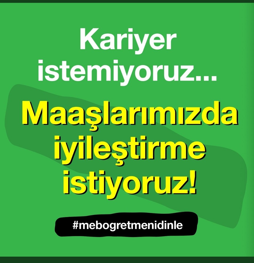 caglayaneryilm1's tweet photo. Maaş artışı sınavla olmaz.İtibarımızı istiyoruz.Sınav istemiyoruz.#mebogretmenidinle https://t.co/jc15t9nZzl