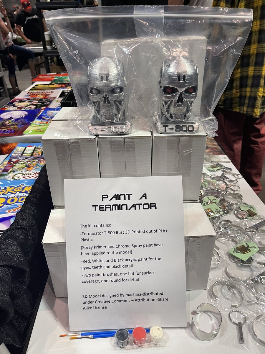 RetroWorldExpo's tweet image. Come by the @RFGeneration booth to Paint A Terminator! Gotta love this. #RWX22 I’ll be back… shortly.