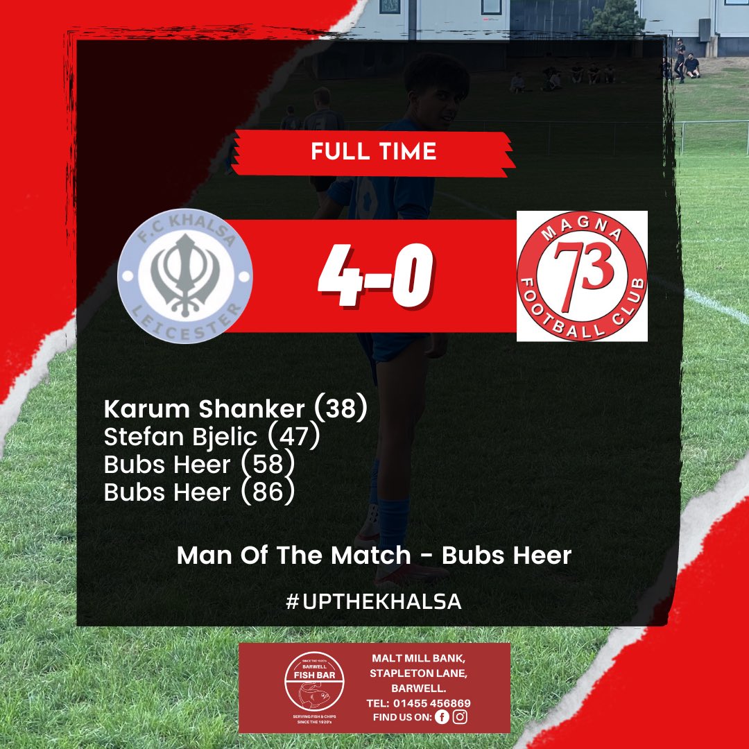And the boys go marching on with an emphatic and comfortable 4-0 win against <a href="/Magna73FC/">Magna 73 FC</a>, nice to see so many people come to support and we move on to Northfield away next week #UTK