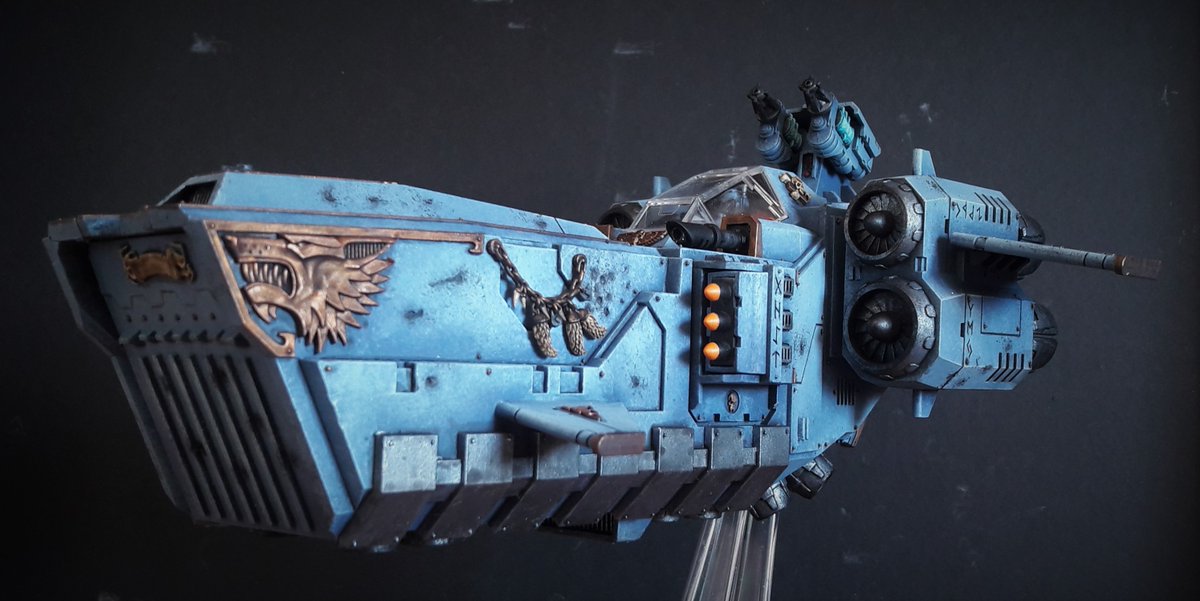 VeryFastMuone's tweet photo. After 22 hours of painting I've finished my Stormfang/Stormwolf! Thanks to @Gerry_B63 for his tutorial on magnetizing this big fella!
Painting the metallics was a slog, but really enjoyed it otherwise. Now on some Orkz!
#WarhammerCommunity #paintingwarhammer #miniaturepainting https://t.co/PRF2MoJEhj