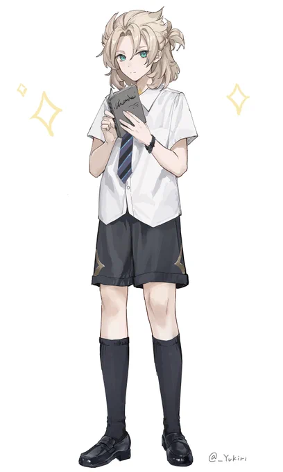 21&amp;22日目、先輩アルベドど後輩スクロースちゃん#100日チャレンジ #GenshinImpact #Albedo  #スクロース #アルベド 