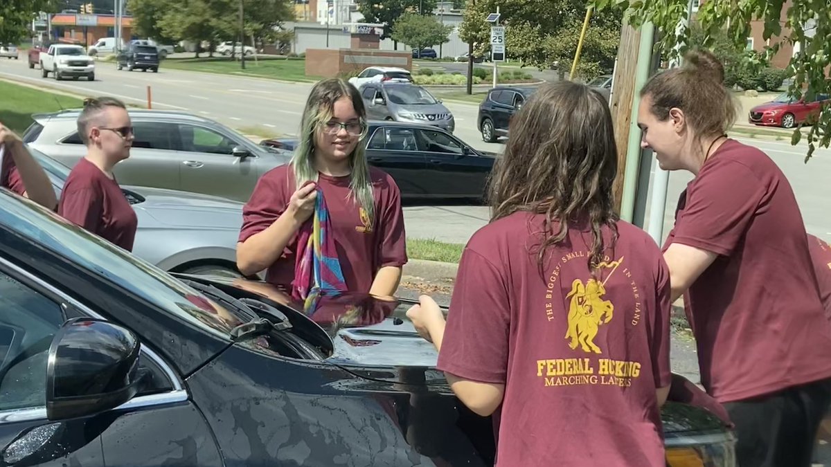 FH_Highschool's tweet image. FH Marching Band car wash is happening NOW!