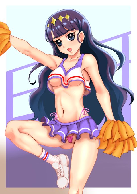 [R-18] チアあまね #菓彩あまね #デリシャスパーティ♡プリキュア #キュアフィナーレ #チアガール https://t.co/1u7bi0bT1x 
