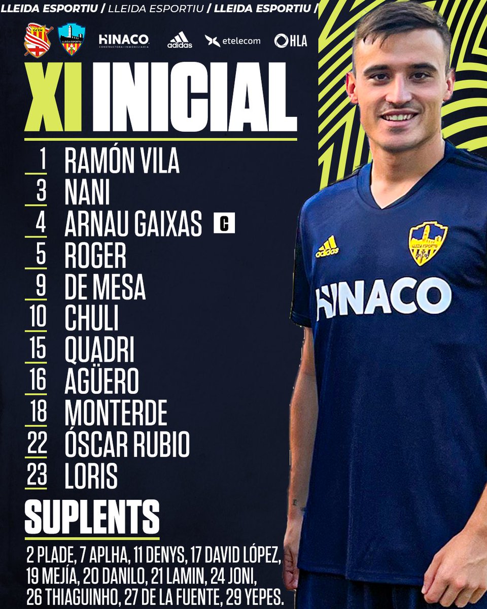 LleidaCF's tweet photo. 📃 XI INICIAL| A per totes, Blaus!

#ManresaLleida l #Som-hi l #LleidaEsportiu https://t.co/U1DKb0YxhZ