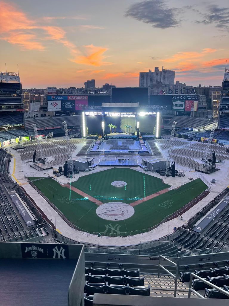 Andrew Levy on X: It's a Bad Bunny sunrise at Yankee Stadium!   / X