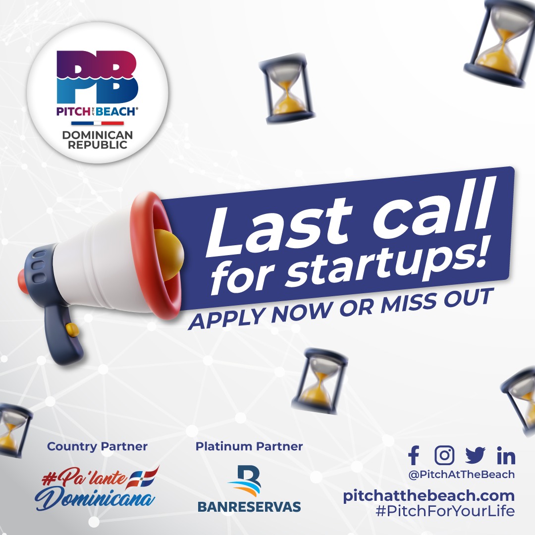 PAB Dominican Republic🇩🇴

Apply now or miss out

Be selected to be part of the 30 best global #startups that will be presented to #investors in DR🇩🇴

On Sep 23,24 and 25 and will be evaluated on creativity,#innovation,scalability and impact.

Apply now at:
pitchatthebeach.com/startups-apply…