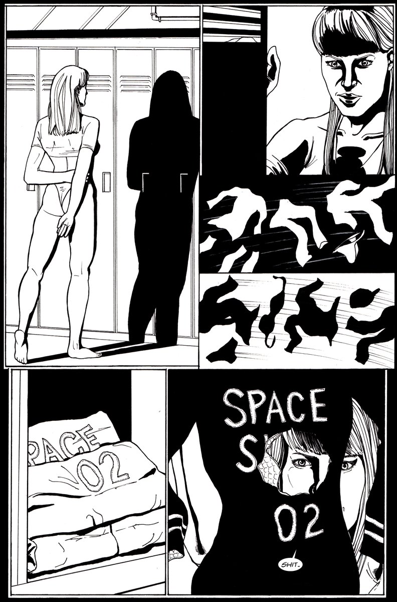 kurtkrol's tweet photo. Redrew a panel on the one page. AND threw together another page! Minimal/noir/crap attempts. Practice. #makecomics #exerciseinfutility https://t.co/JWaaxgCZsD