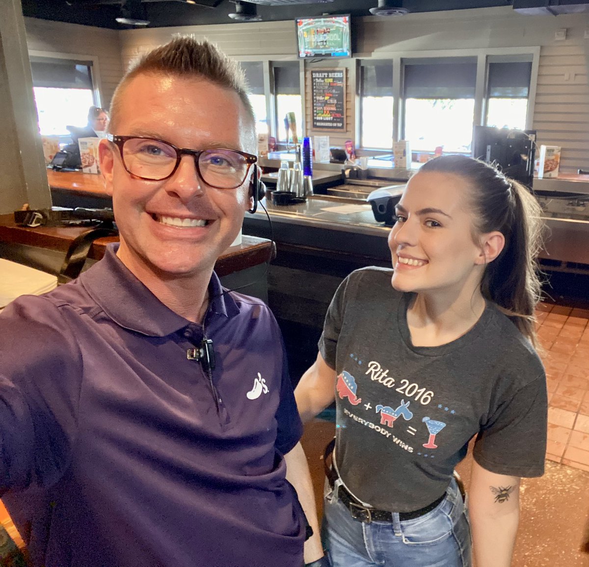 Sporting Chili’s throwback/favorite shirt day on culture calendar!  Nice shirt Madi! <a href="/Chilis/">Chili's Grill & Bar</a> <a href="/queenpalpal/">Lisa Willingham</a> @mk00625 <a href="/JBarraza6/">Julie Barraza</a>