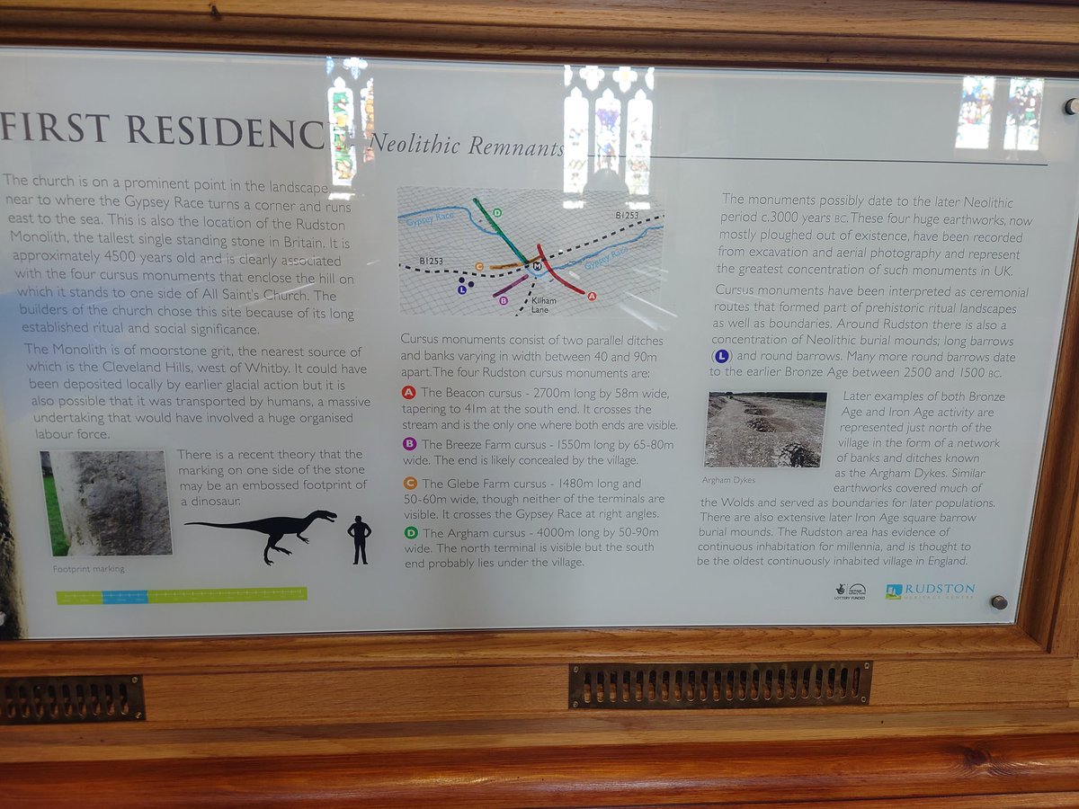 Leonieconserva's tweet photo. Today's exploring involved seeing the Rudston #neolithic #monolith, was fantastic to see and so much bigger than I could imagine at 7.8m with some estimating the same length below the ground! #exploringlocal #exploring https://t.co/NtNUzOk8e0