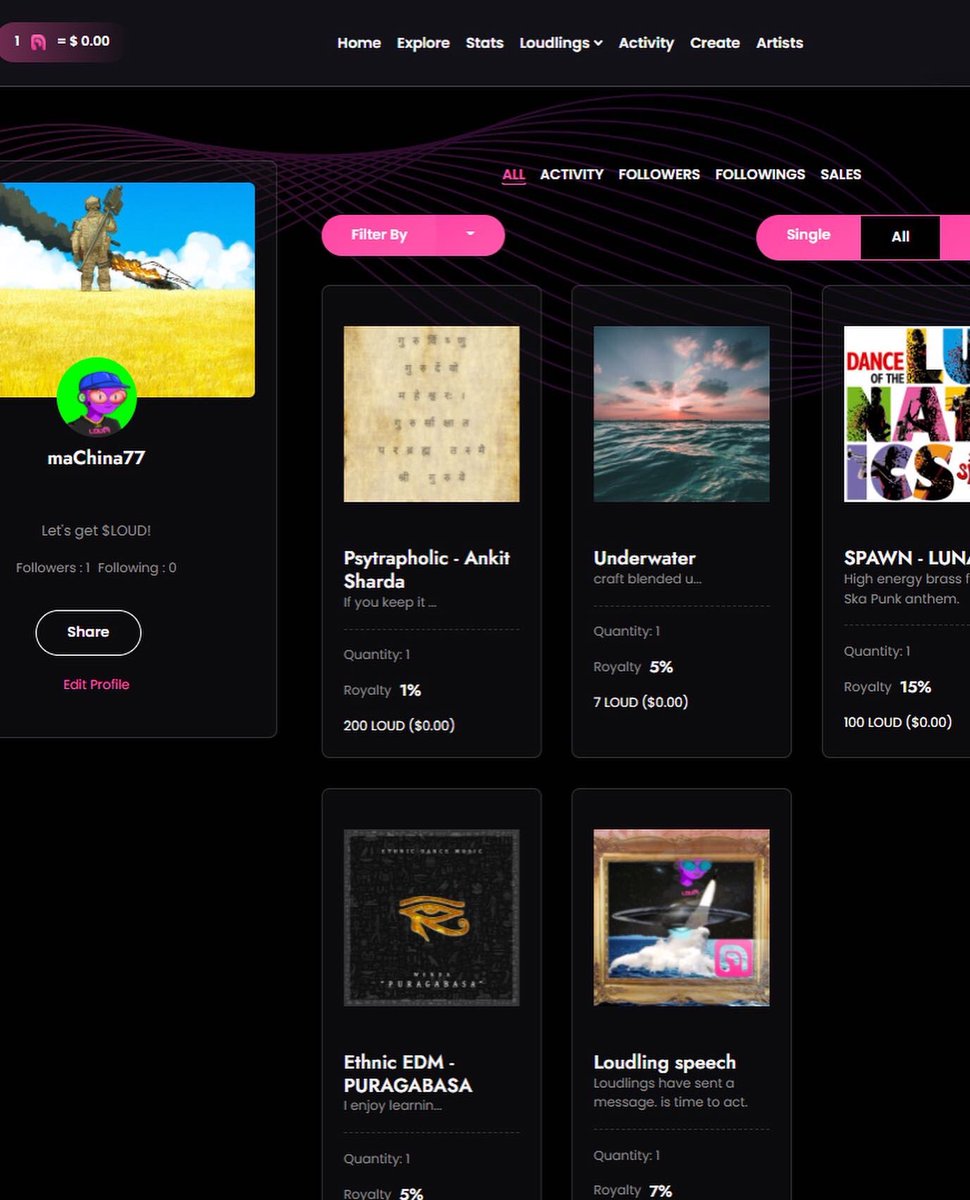 loudmarketnfts's tweet photo. Check out our awesome platform, sign up today to become a verified artist and upload your music.

Loud is more than just a token. We offer utility and a dedicated team 
https://t.co/aAhSr1KS8H for more info

Follow us today

@iamcardib @JColeNC @jackharlow #bnb #bsc #crypto #nft https://t.co/ntHPsBkCni