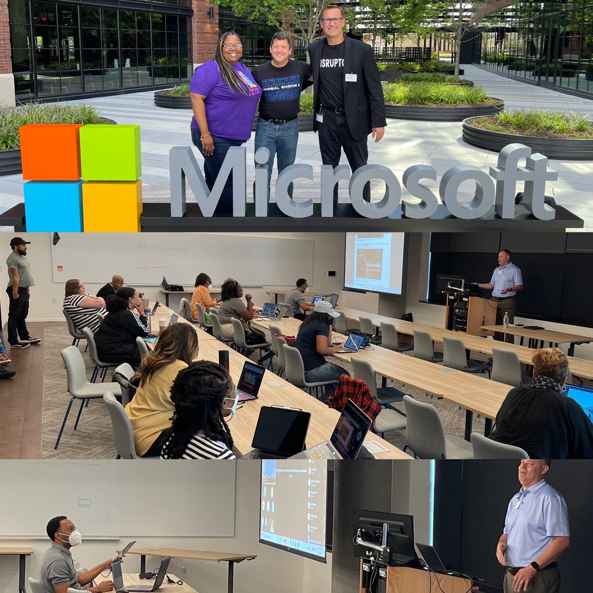 KevinSMaxwell's tweet photo. @APS_Next went to @Microsoft #AtlanticYards to see @apsupdate educators being trained in @UnrealEngine & spoke to @mr_isaacs about #studentengagement #schoolredesign #esports & accelerating #studentlearning @EpicGames @DrLisaHerring @MattSmithEdLD @DioneDSimon @ahrosser https://t.co/yXJ7FhjSlp