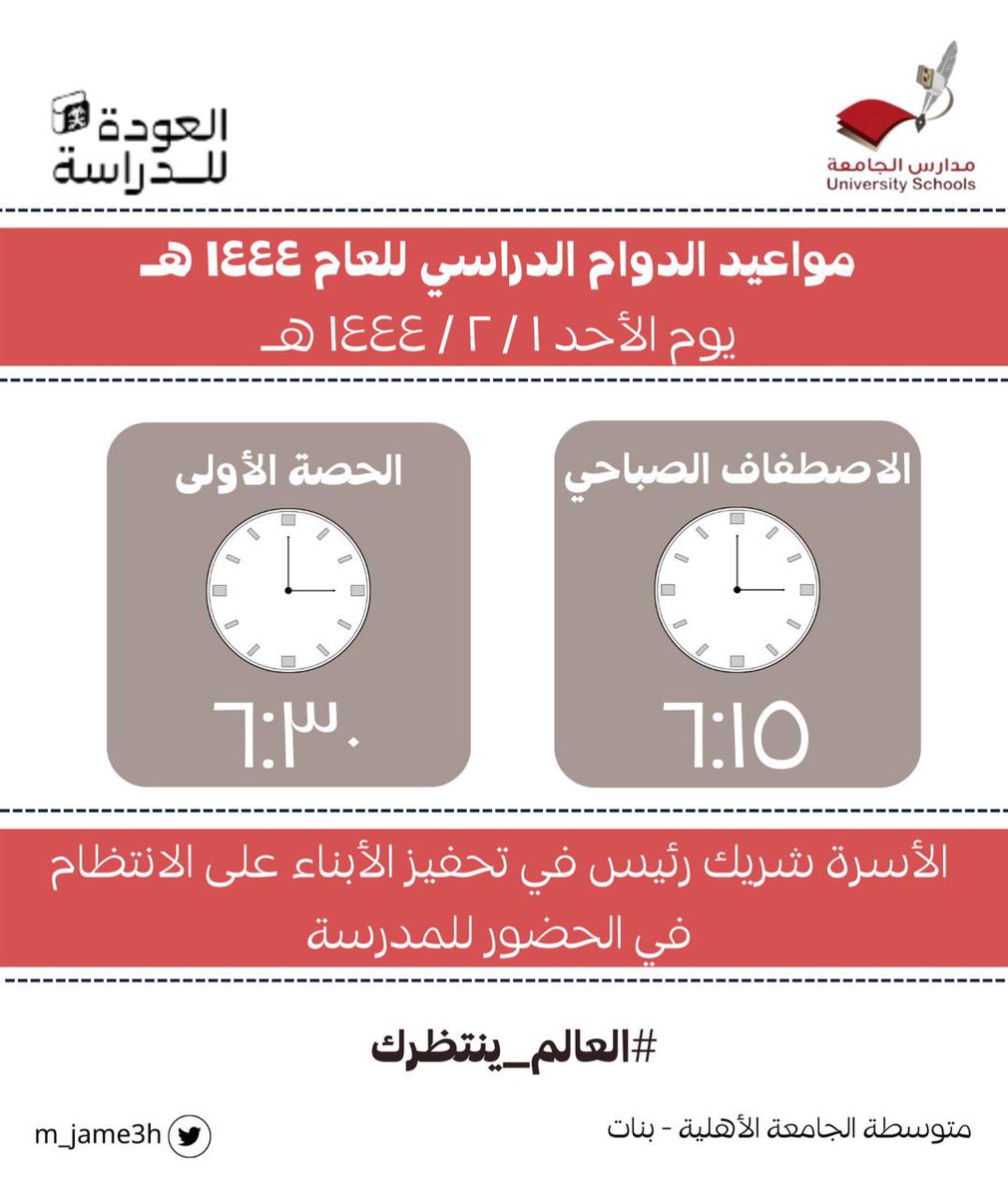 متوسطة مدارس الجامعة (بنات) tweet media