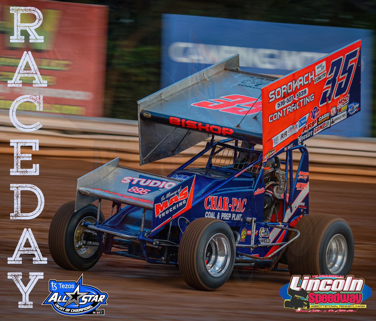 Sorokach_35's tweet photo. It’s 𝑹𝑨𝑪𝑬𝑫𝑨𝒀 with the @ASCoC from @lincolnspeedway! 
🏎 @Austinbishop11a 
👀 @FloRacing 
🕰 7pm EST 
📸 @rubright22 
🙌🏻 @KhSuspension #CharPac #Studio895 #MaximChassis #HPEngines https://t.co/ACaz0VDqzI