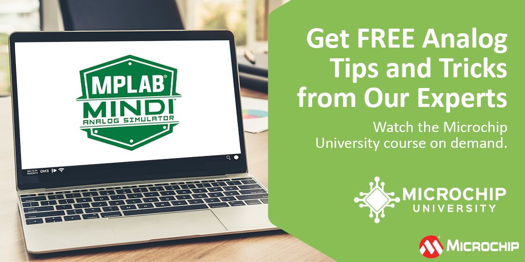 MicrochipTech's tweet image. Want to learn some useful analog tips and tricks? This FREE course is a collection of tips and tricks from our analog experts. Register: mchp.us/3BcDPQt. #analog #mplab #mindi