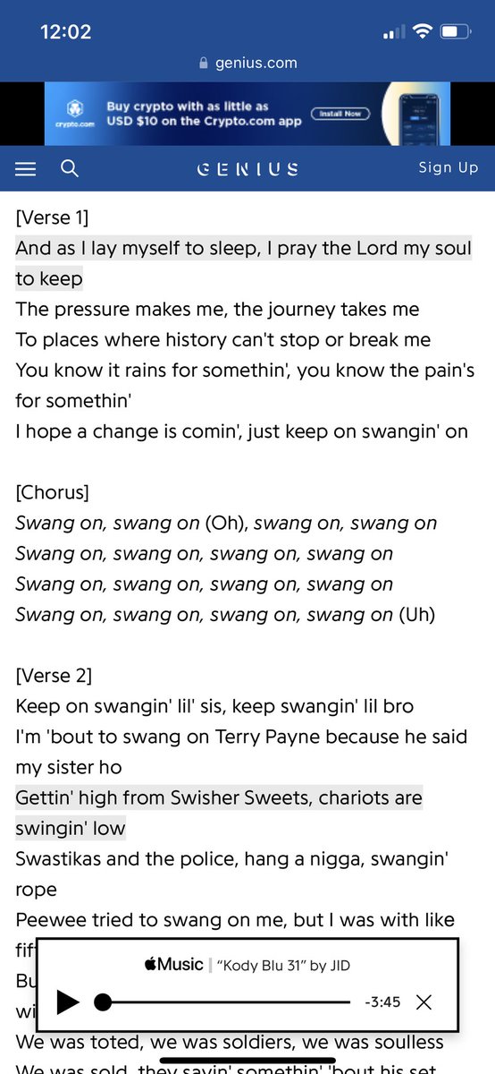 651avery's tweet photo. Chariots are swingin’ low… carry me home.  @JIDsv #TheForeverStory https://t.co/jxotxFG65K