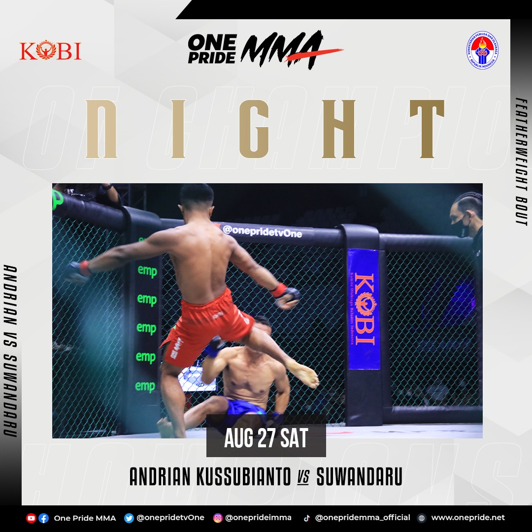 onepride_mma's tweet photo. Kemenangan diberikan kepada Suwandaru setelah Andrian Kussubianto melakukan pelanggaran di ronde pertama
.
#OneprideMMA #OnepridetvOne #FightNight61 #KOBI https://t.co/ddenTLdo0U