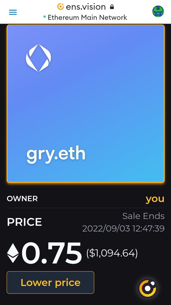 brad1ey_eth's tweet photo. Just listed a 3L dictionary word!
gry.eth for 0.75ETH
#3L #ens #domains #ensdomains #3LD https://t.co/HysxkkPLST