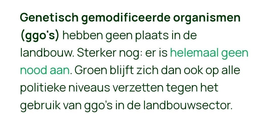 ThomasRotthier's tweet photo. Verfrissend kan je dit antiwetenschappelijk dogmatisme over ggo's niet noemen. Heel jammer dat Groen al 20 jaar koppig blijft volharden in haar anti-ggo-standpunt. Wanneer sluit #Groen zich eindelijk aan bij de wetenschappelijke consensus?  #Refresh https://t.co/LTLNFfIUtp