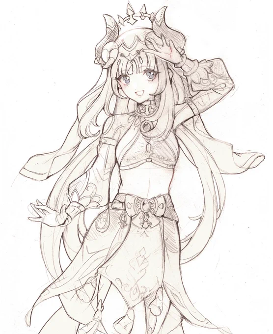 Daily #sketch(ㆁᴗㆁ✿) This time is #Nilou #sumeru #genshinimpact 