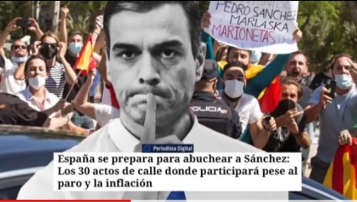 ChichonesC's tweet photo. Su desesparicion es total y absolota ante la idea de salir de la Moncloa. Se lanza a la calle en una maraton con 30 actos hasta final de año. 

Estar atentos !! ABUCHEOS‼️Contra el Felon ‼️⤵️👹‼️ https://t.co/DDAjKrKBhr