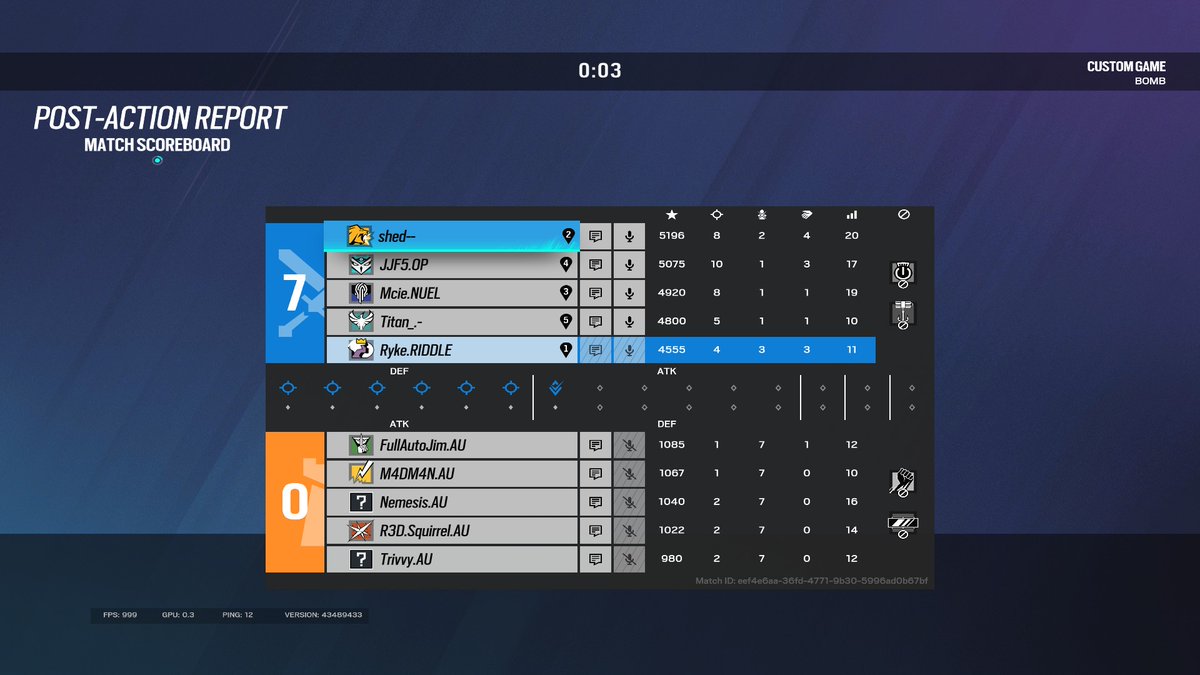 Ryke_R6's tweet photo. We win the groups of #i69 2-0 (7-0 &amp; 7-0, 7-1 &amp; 7-1). We play on the stage in the grand finals at 20:00BST for the first #R6UKI spot. 
https://t.co/ccKjeo9VWd https://t.co/LsAGMKo9wL
