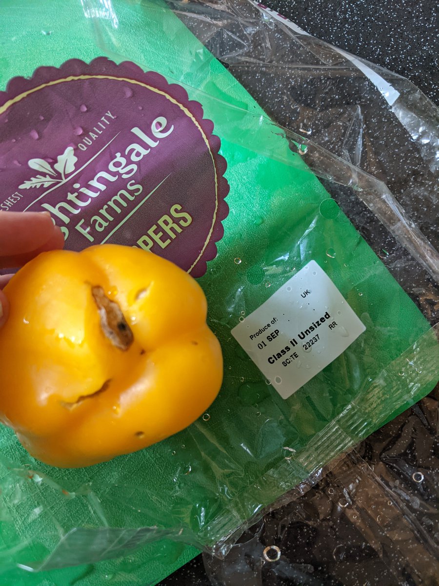 helloyellowbird's tweet photo. @Tesco there's nothing I love more than mouldy peppers, especially when their best before is 1st September 🤦‍♀️ https://t.co/tbQU74zmAH