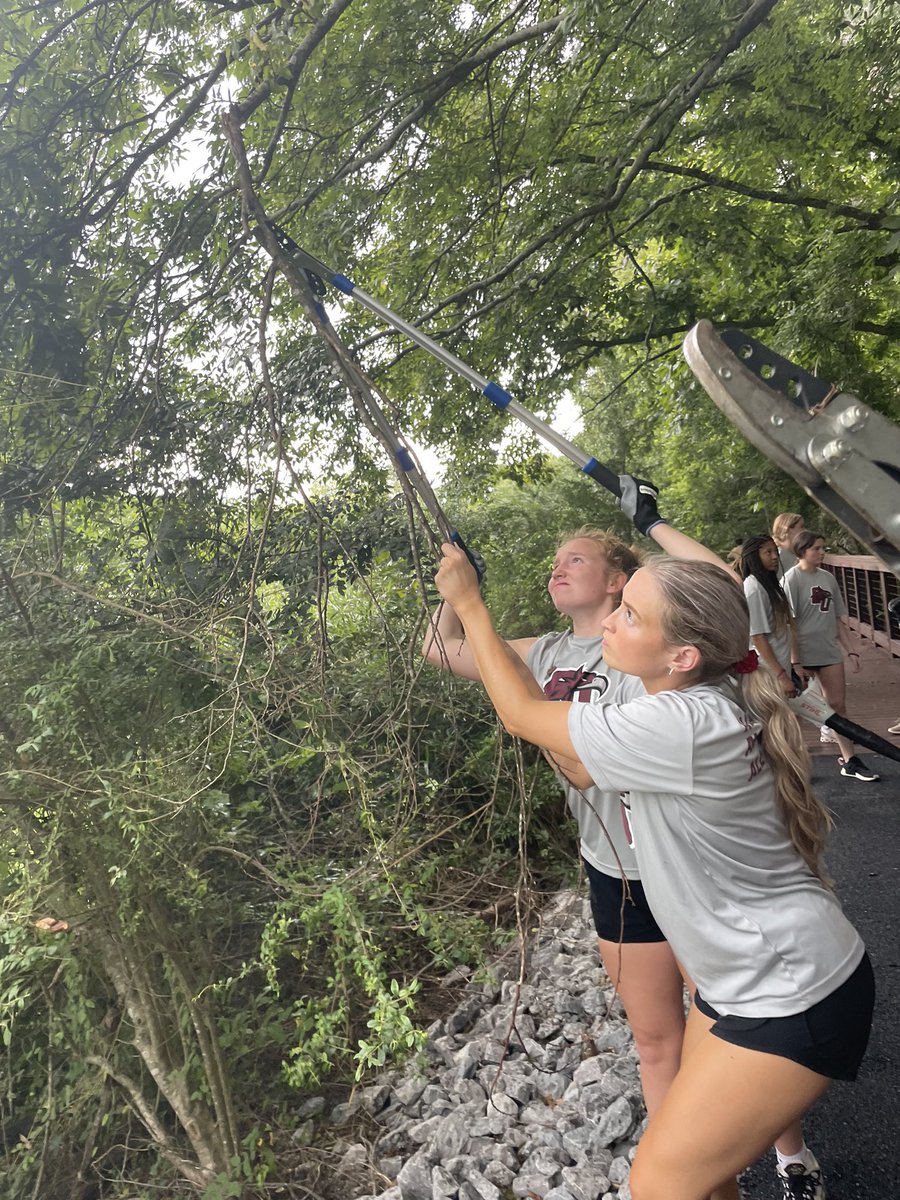 ScottBlum16's tweet photo. I was very proud of our team yesterday serving our community! The ladies helped clear the new paths on the trails at Cedars Lebanon State Park!! https://t.co/GZdF4vePUB