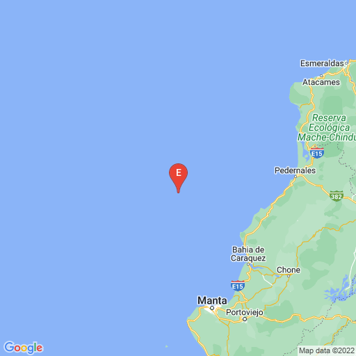 #SISMO ID: igepn2022qudv Preliminar 2022-08-27 12:13:30 TL Magnitud:3.9 Profundidad: 5.00 km, a 81.08 km de Jama, Manabi,Latitud: -0.0592 Longitud:-80.9778 Sintió este sismo? Repórtelo! en bit.ly/3AsrPrZ