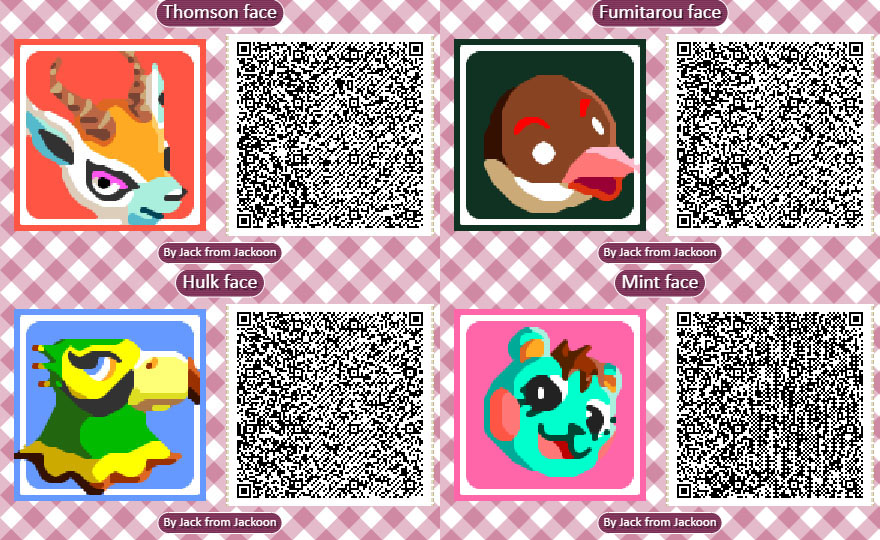 ElvisJack69's tweet photo. Other 5 patterns of villagers faces, I made 99 of 413 in total X'D
#AnimalCrossingNewHorizons #animalcrossing #acnh #どうぶつの森 #NintendoSwitch #animalcrossingpatterns #AnimalCrossingDesigns #pixelart #あつまれどうぶつの森 #あつ森 https://t.co/0FlJu22hmf