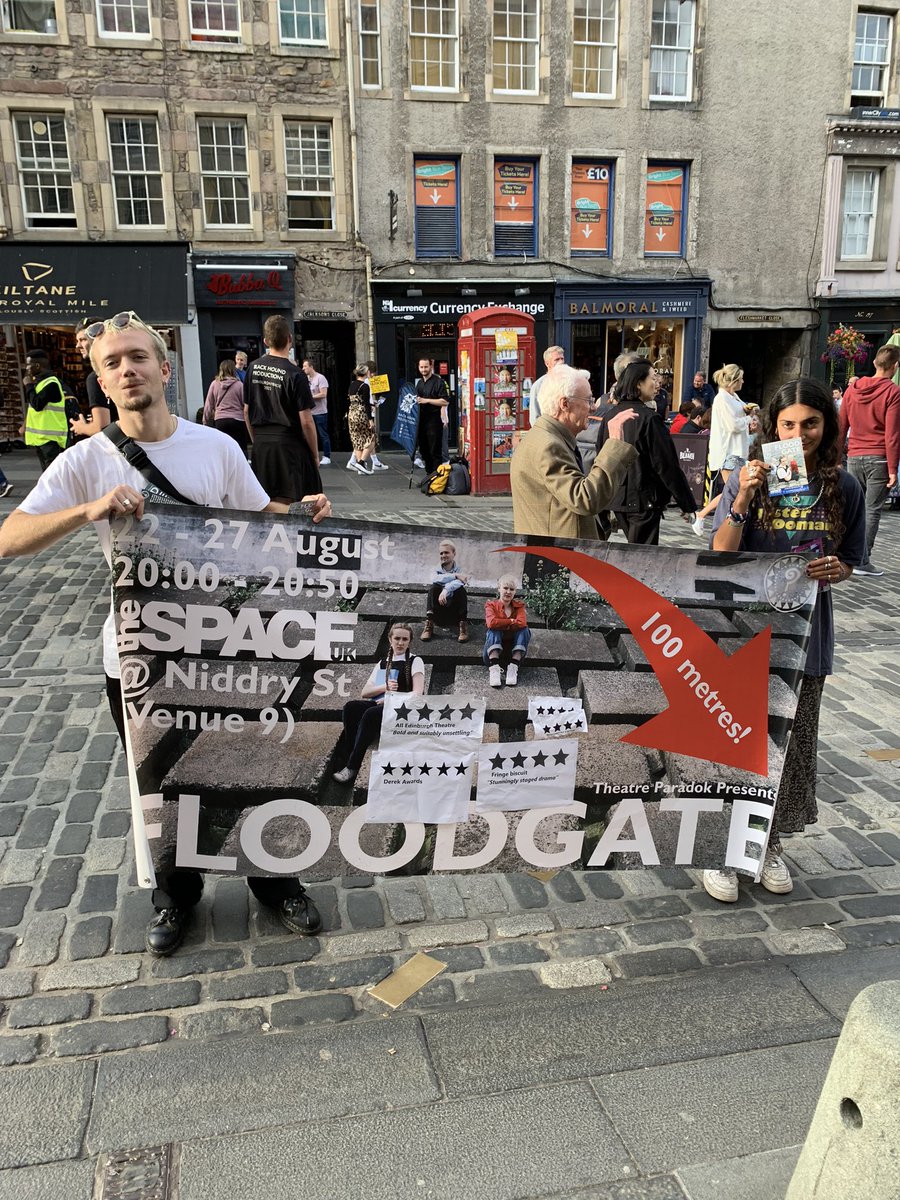 floodgatefringe's tweet photo. Final day on the mile! Don’t miss out on Floodgate - Family drama about climate change. Multiple 4⭐️ reviews

https://t.co/7hzYBXgG0T

#edfringe #EdFringe22 https://t.co/2cfJR1mviJ