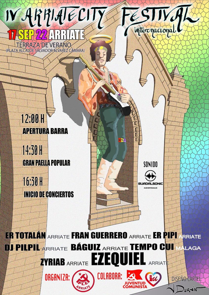 Arriateiu's tweet photo. #arriate #arriatecultura Ya está aquí, ya llegó el ARRIATE CITY FESTIVAL. Único, inigualable, libre, fresco. ¡Música por todo lo alto! https://t.co/dhcQqfun7Y