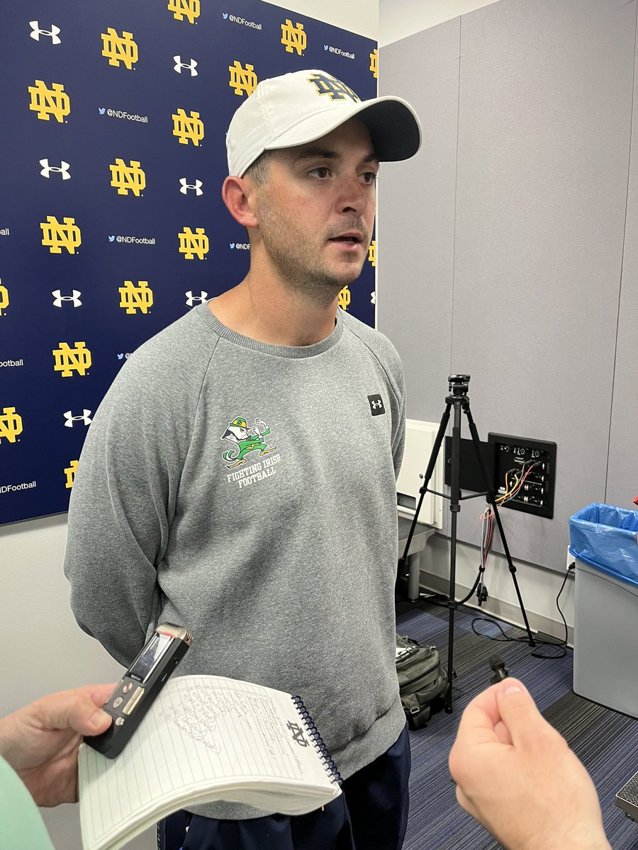 tbhorka's tweet photo. Notre Dame OC Tommy Rees said the No. 5 Fighting Irish playing at No. 2 Ohio State in Week 1 is the type of opportunity you “live for.” 

“We’re playing football at Ohio State in the first week of the season. If that doesn’t get your blood going, you got to find a new sport.” https://t.co/F3xb7jbSkA