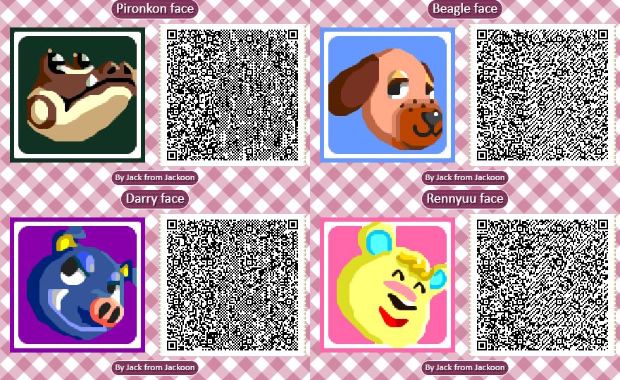 ElvisJack69's tweet photo. Other 4 patterns of villagers faces, I made 103 of 413 in total X'D
#AnimalCrossingNewHorizons #animalcrossing #acnh #どうぶつの森 #NintendoSwitch #animalcrossingpatterns #AnimalCrossingDesigns #pixelart #あつまれどうぶつの森 #あつ森 https://t.co/1MgU0uNjnX
