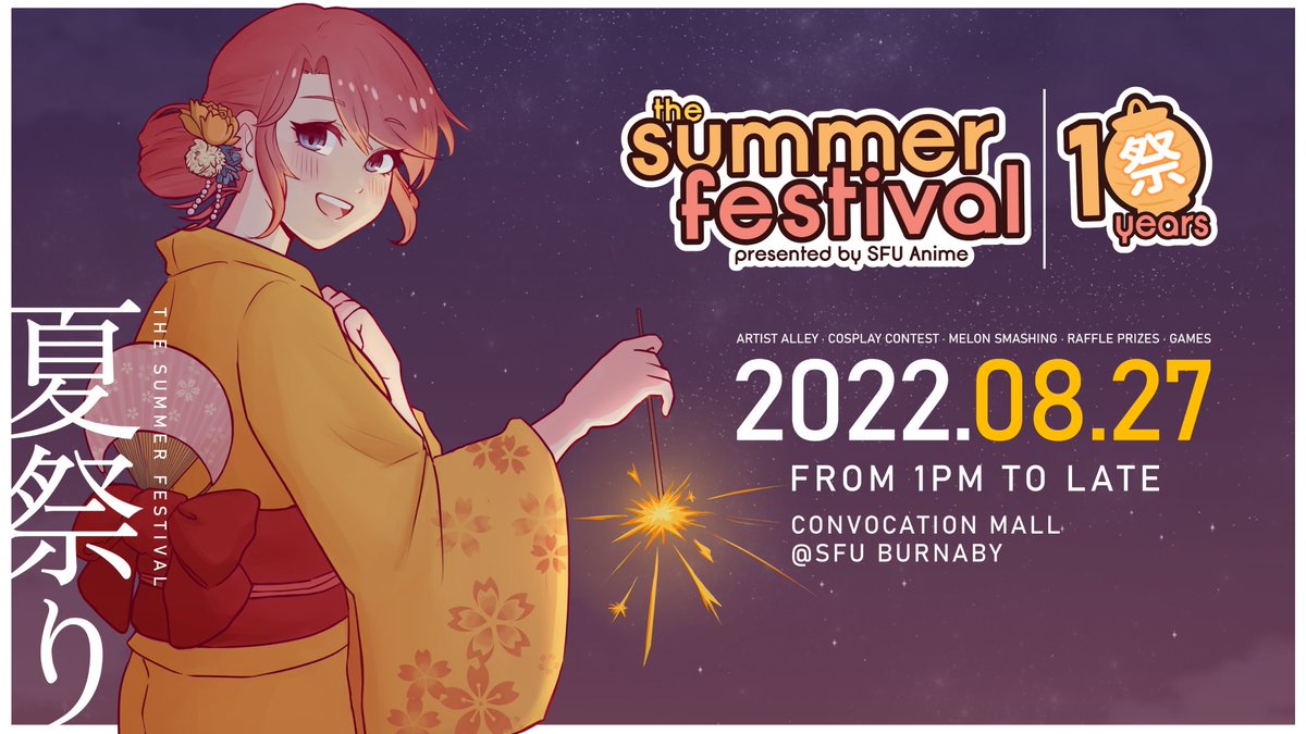 Good morning everyone 💖 ! The Summer Festival is TODAY and in case you missed out on any information, here's the one post to rule them all!  tinyurl.com/4cnt3nca

We'll see you there at the 10th anniversary of  #sfusummerfest!👀🎉