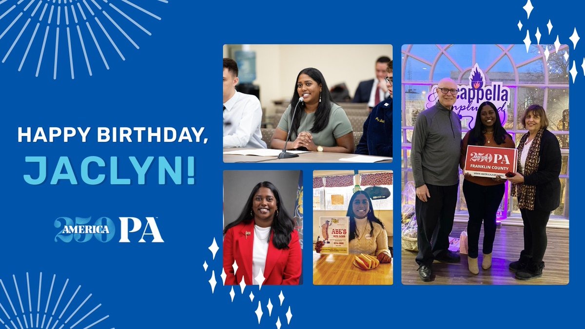 Please #JoinUs in wishing a very #HappyBirthday to our Dir. of Partnerships & Engagement, Jaclyn Victor! We are so thankful for Jaclyn and her exceptional work that drives our effort of engaging #EveryPennsylvanian in #EveryCounty. Happy birthday, Jaclyn! #PAProud #Impact250PA