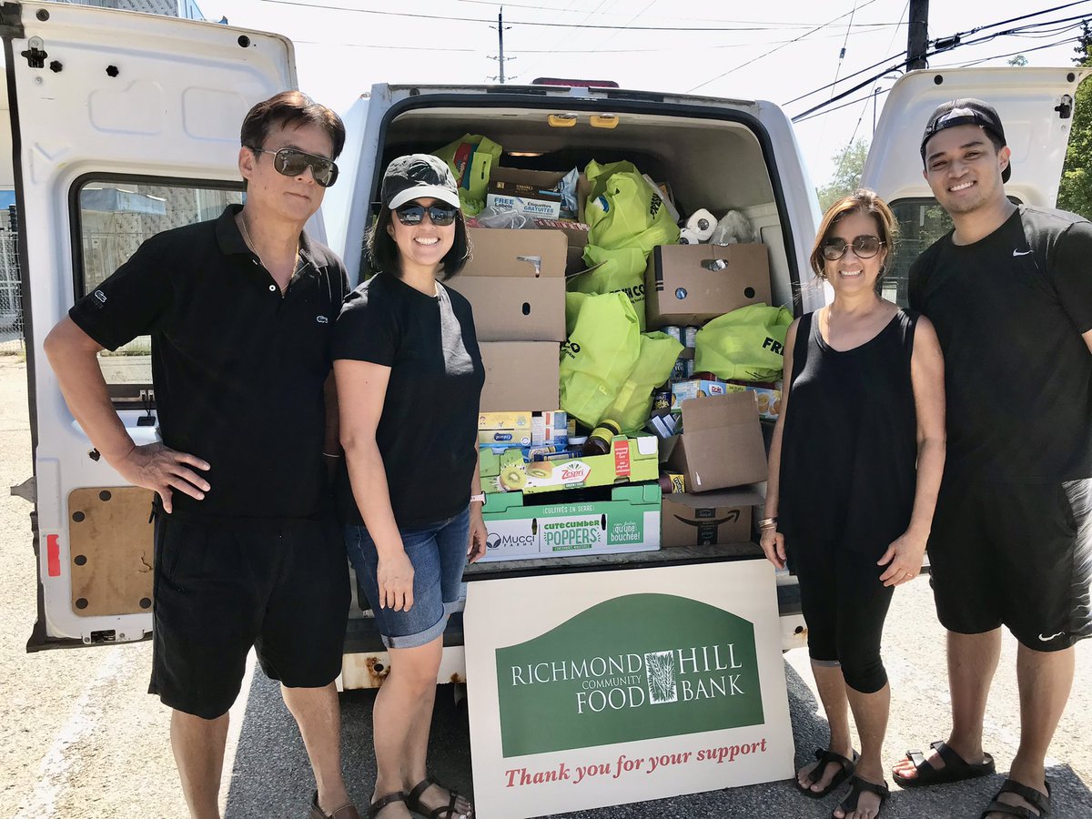 Our small van is already filled with food! Wow! Keep it coming until 3 pm <a href="/myRichmondHill/">myrichmondhill</a> donors! #GiveWhereYouLive