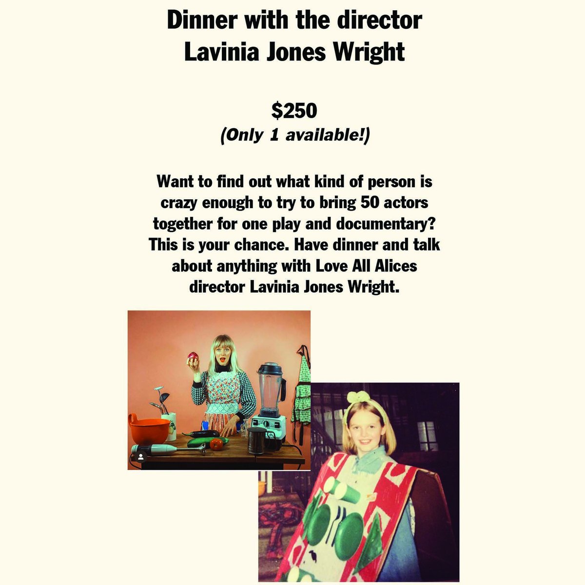 A few of our limited edition rewards are still available. Thank you to our generous backers, and to our generous cast and creative team for all of these fabulous items and opportunities. Our Love All Alices Kickstarter has 10 days to go! kickstarter.com/projects/lovea…