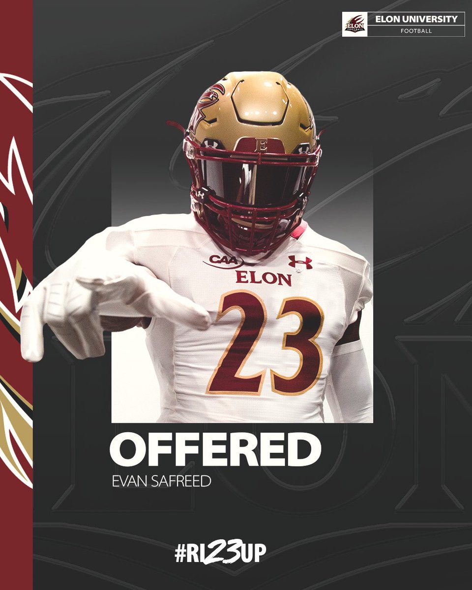 I’m extremely blessed and proud to say that I will be carrying my athletic and academic career to Elon University, where I am now Committed. Thank you @ElonFootball @TonyTrisciani @BallCoach34 @CoachAndyMarino @CAY42 @CoachMWhite75 @ruoccom @mclure for helping me along the way.