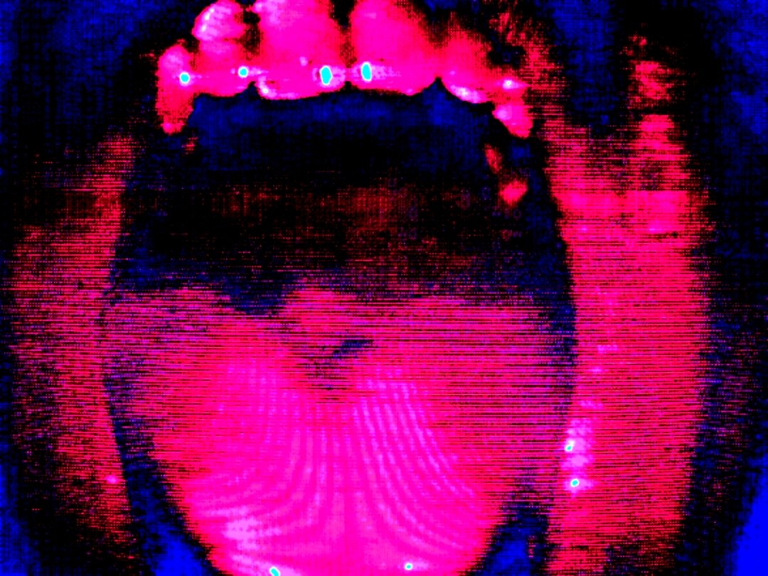 SHITWOLFnft's tweet photo. just minted my first analog stillframe:
CAPTURED 001
a scream.
capture: vhs>chromadestroyer>crt>red/blue filters
10ed/0.25xtz https://t.co/lAYqPc3Frf