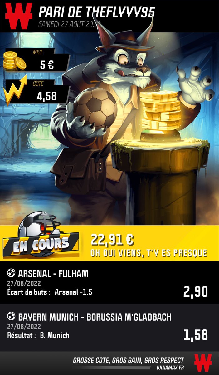 FlyBettinglive's tweet image. Arsenal largement dominateur, je vois pas Fulham tenir 75 minutes à ce rytme.
Ouverture du score contre le cours du jeu pour Monchengladbach, 2 but refusé pour le Bayern.

Arsenal -1,5 + Bayern Munich a 4,58

Fav❤️ et RT♻️ si tu suis 😉

#Teamparieur #Teamoarieurs