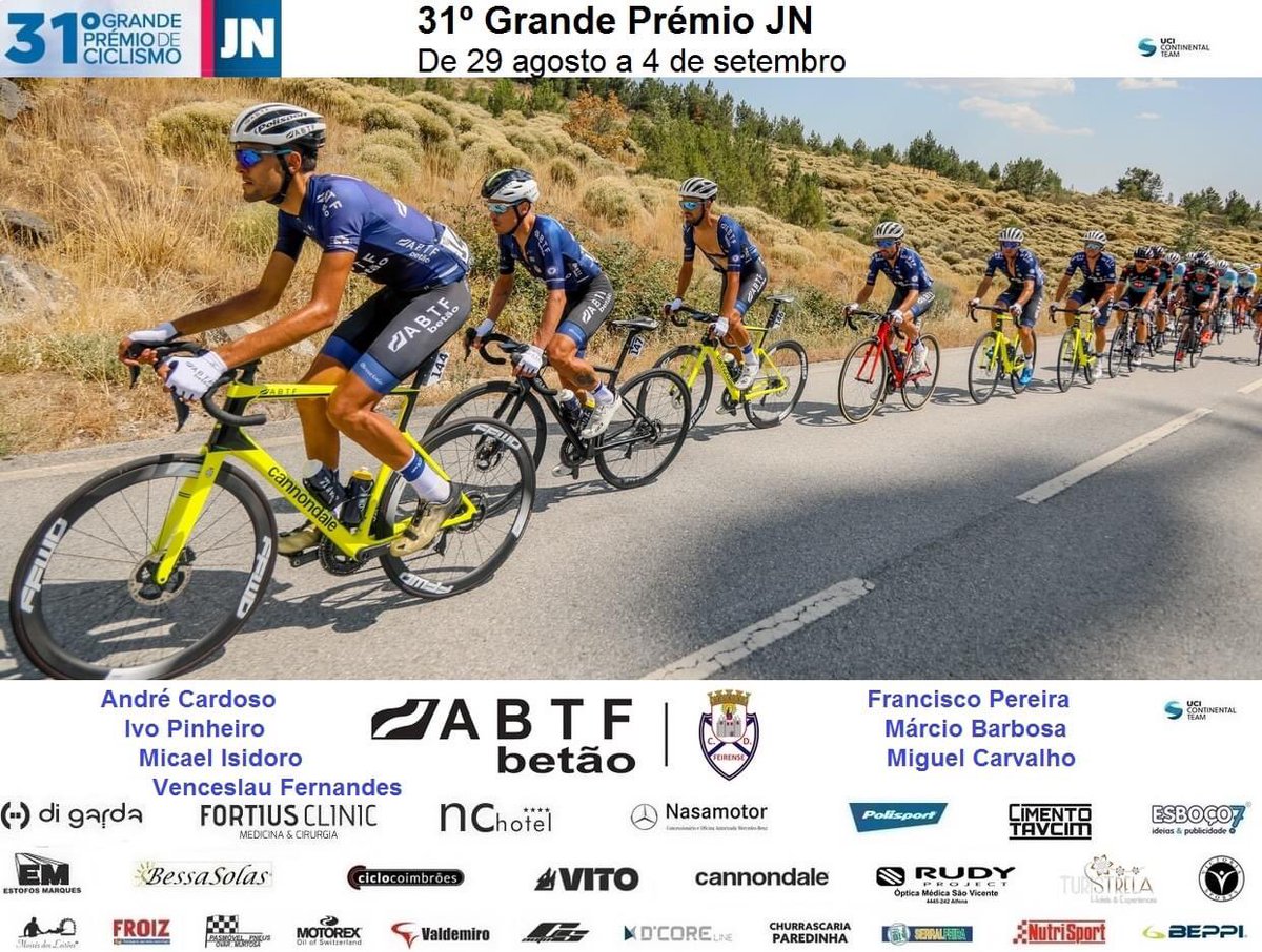 FeirenseCycling's tweet photo. ⚠️📍31º GRANDE PRÉMIO @JornalNoticias 🚵♂️ com:
ANDRÉ CARDOSO
FRANCISCO PEREIRA
IVO PINHEIRO
MÁRCIO BARBOSA
MICAEL ISIDORO
MIGUEL CARVALHO
VENCESLAU FERNANDES
Eles contam com o teu apoio! 💙💙💙
#ABTFeirense
#ABTFBetão
#GrupoTavares
#Digarda https://t.co/qF56YfsUyG