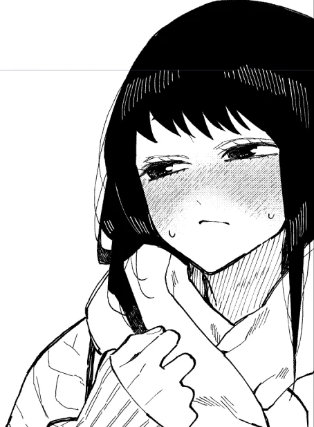 線画になっても可愛い 