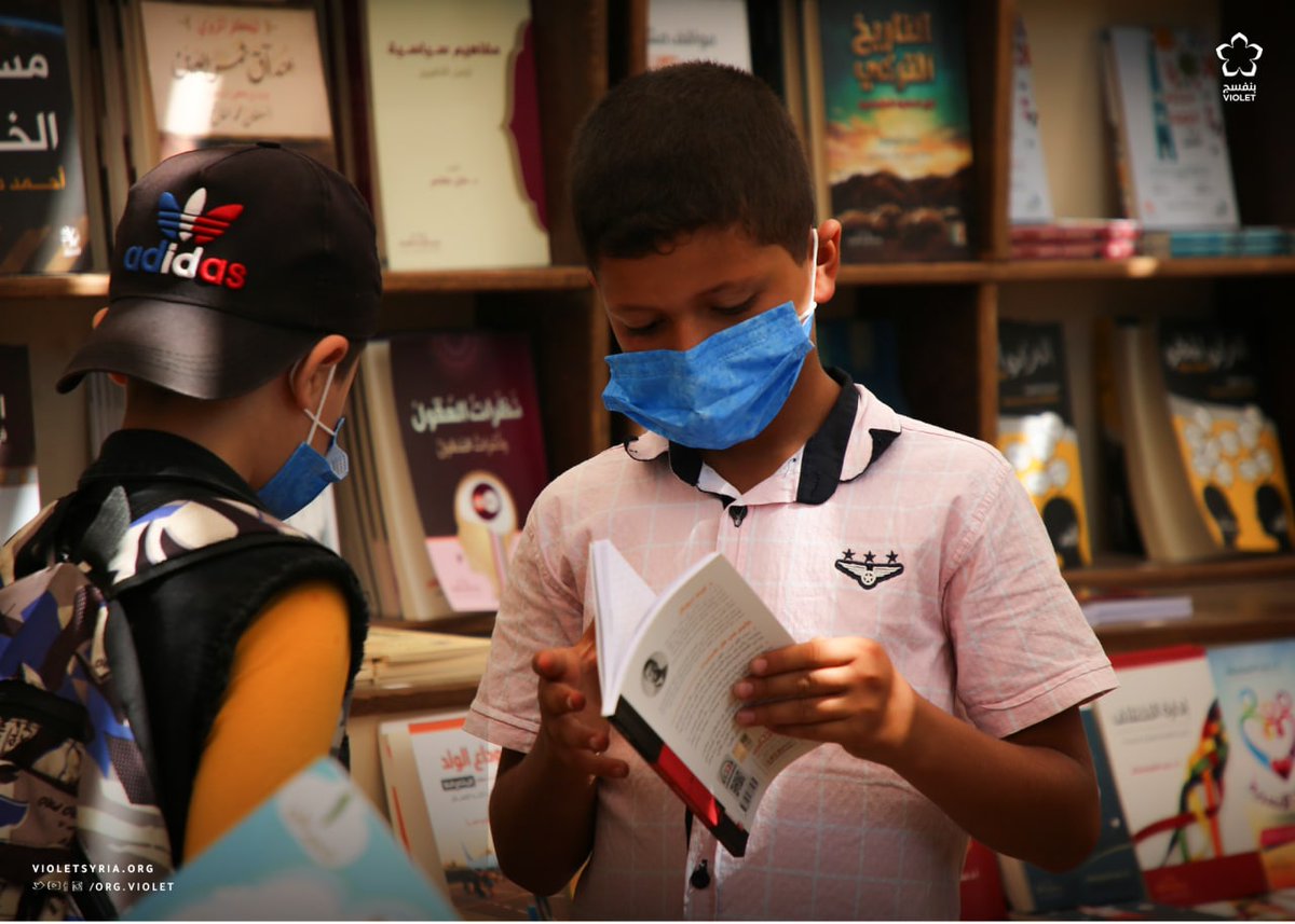 org_violet's tweet photo. Part of the visit of Violet Organization's school students to the book fair that was held in the city of Idlib, with the aim of expanding their cultural awareness, promoting their community activities, and helping students develop a love for reading 📚
#Violet_org https://t.co/QiwrbYm6Cy