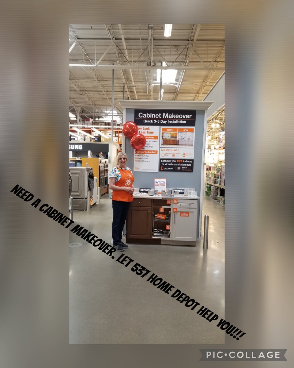 buccenzia's tweet photo. Renee at Home Depot 537 sharing free Estimates on cabinet makeovers. Let us help you! @laroldan32 @RushClay @Ana_A_Duran @DonGraham33 @giwoyna_anthony @lorenacc1980 @brianB_0537 @jrjc697 https://t.co/T0XBsqfD6k