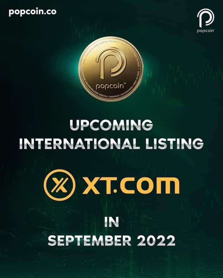 สมัครด่วน!! POPCOIN เข้าสู่กระดานเทรด XT. COM โดยมีกำหนดการลิสต์อย่างเป็นทางการภายในเดือน กันยายน 2565 นี้แล้ว

สมัคร POPCOIN ได้ที่ลิ้งค์นี้เลย 👇🏻
popcoin.co/register?refer…

สมัคร XT.COM ได้ที่ลิ้งค์นี้เลย 👇🏻
xt.com/register?ref=S…

#POPCOIN #RSGroup #XTCOM #NFT