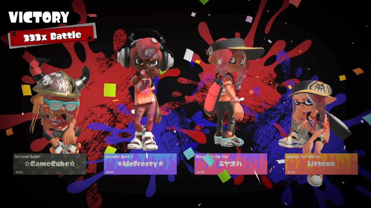 Won my first 333x #Splatoon3 #Splatfest #NintendoSwitch