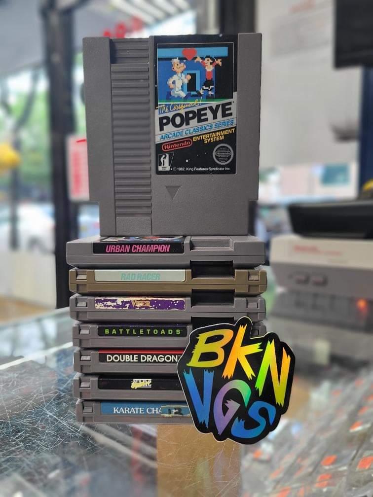 bklynvideogames's tweet photo. Rounding out the day with a NES trade-in! #nintendo #nes #Popeye #narc #radracer #battletoads #doubledragon #karatechamp #codenameviper #retro #retroshop #brooklynvideogames #bvg https://t.co/Pkp8VvnBmF